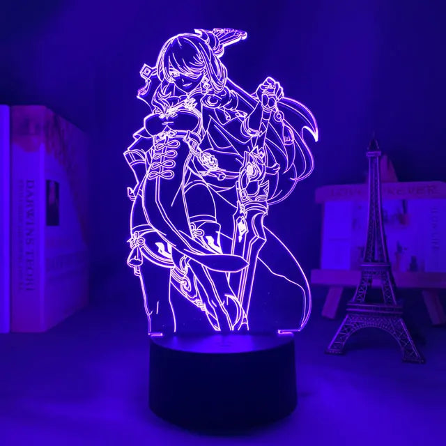 Genshin Impact Night Light 3D Illusion