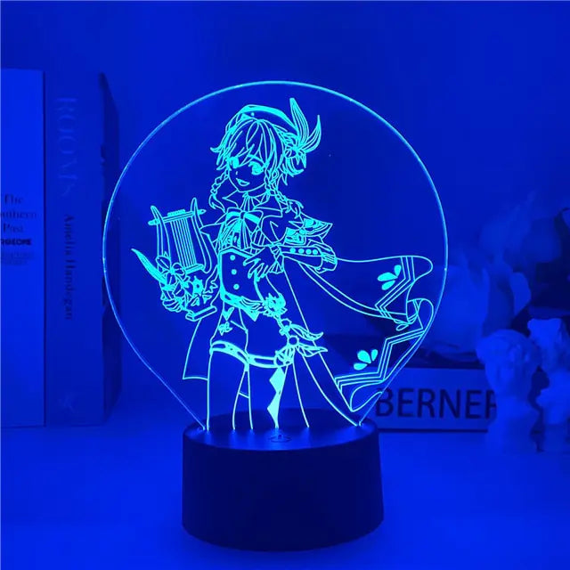 Genshin Impact Night Light 3D Illusion